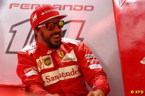 Alonso finished less than a second ahead of Sebastian Vettel